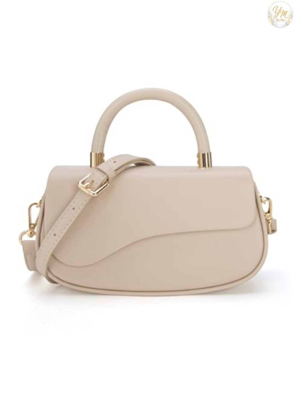 Vegan PU Leather Mini Crossbody Bag Small Structured Top Handle Purse